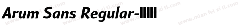 Arum Sans Regular字体转换
